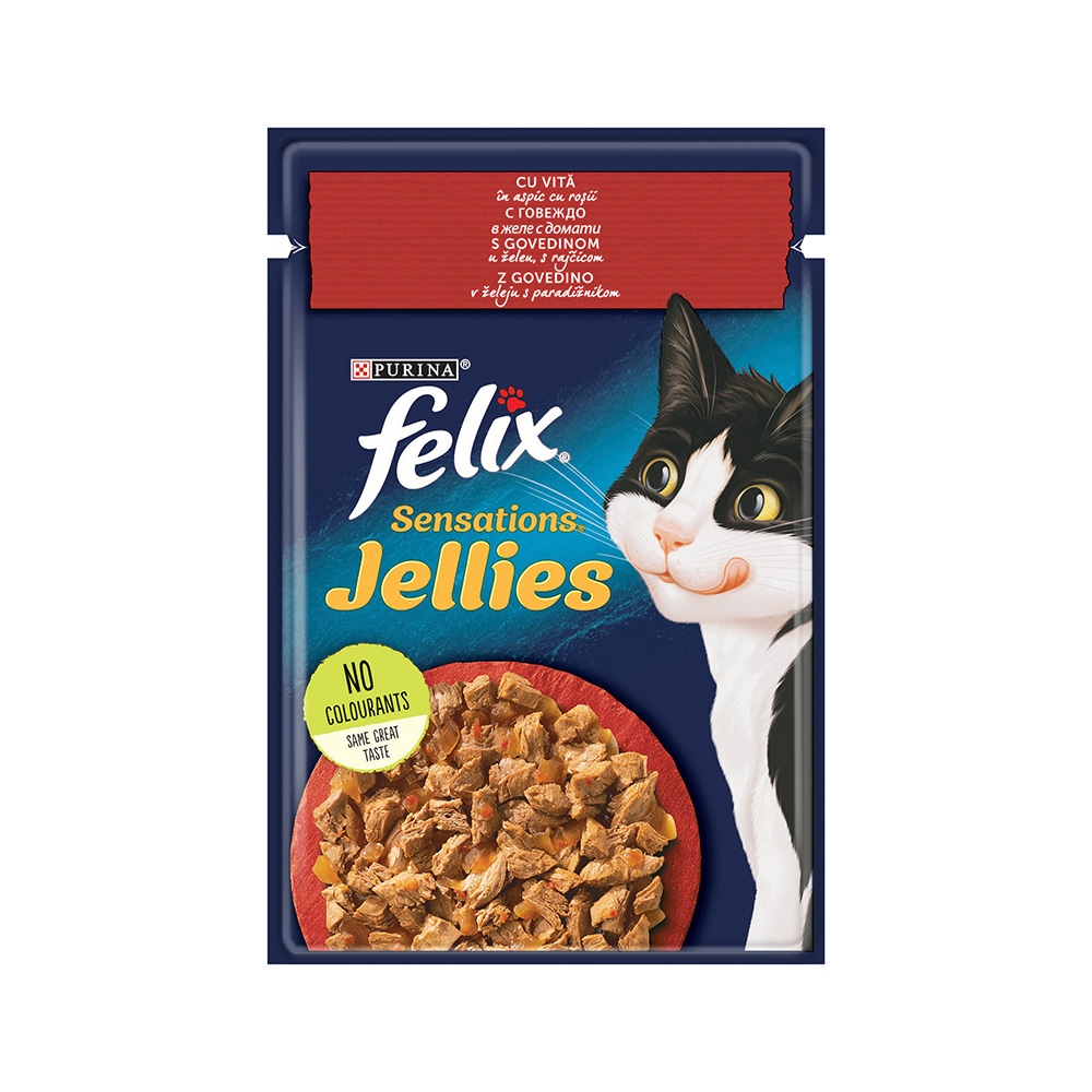 Felix влажный корм для кошек. Felix Sensations Jellies желе 100г.