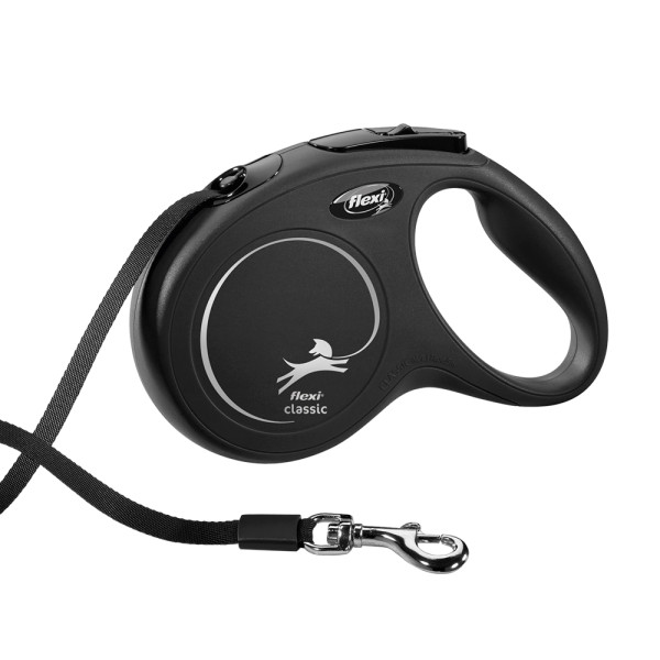 Flexi NEW CLASSIC M traka 5 m crna
