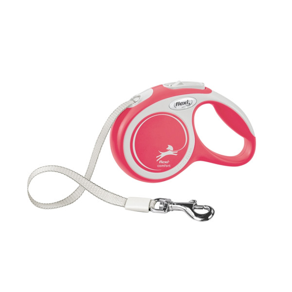 Flexi New Comfort XS traka 3 m svijetlo crvena