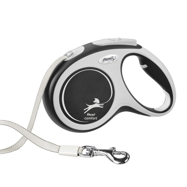 Flexi New Comfort M traka 5 m crna