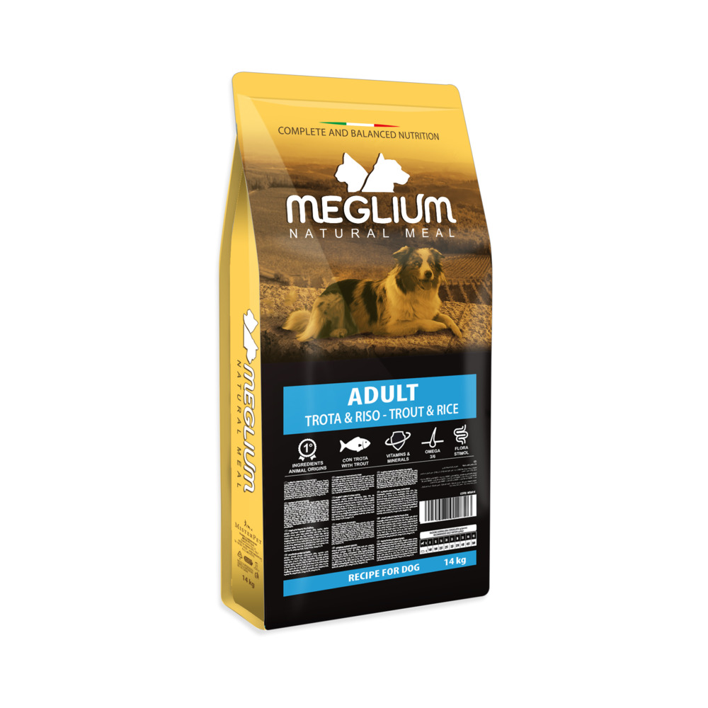 Meglium Medium - Maxi Adult pastrva&riža 14kg