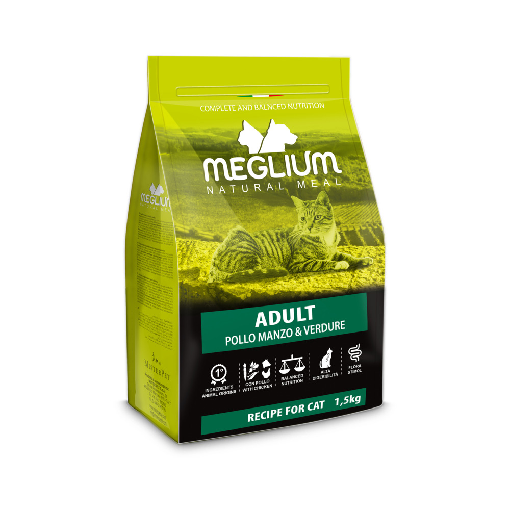 Meglium Cat piletina&govedina&povrće 1,5kg