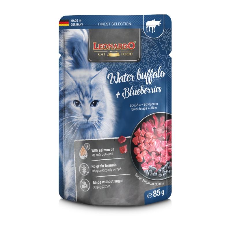 LEONARDO Vodeni bivol+borovnica 85g