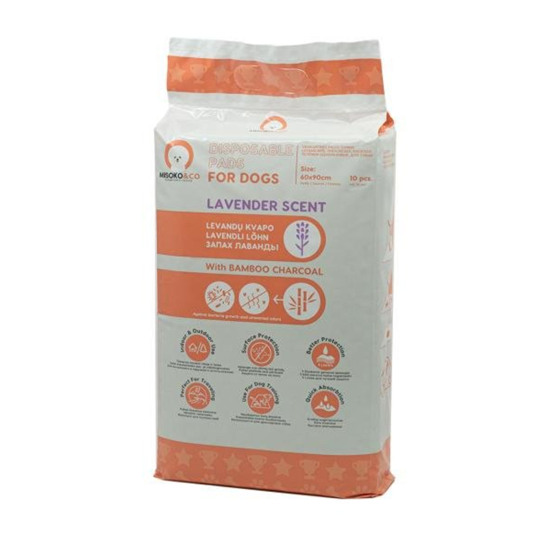 MISOKO prostirka za štence ugljen/lavanda 10kom 60x90cm