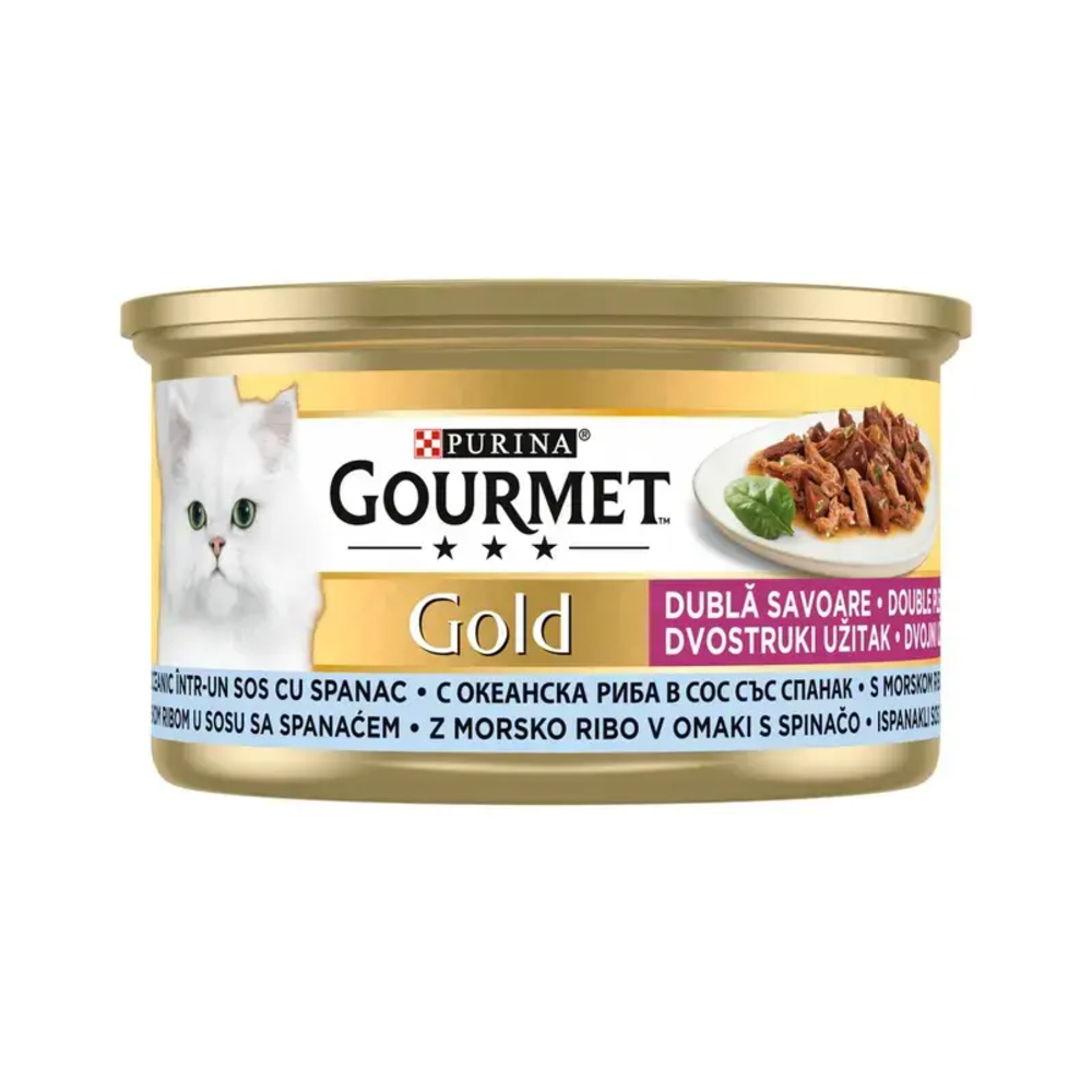 Gourmet Gold Morska Riba i Špinat 85 g