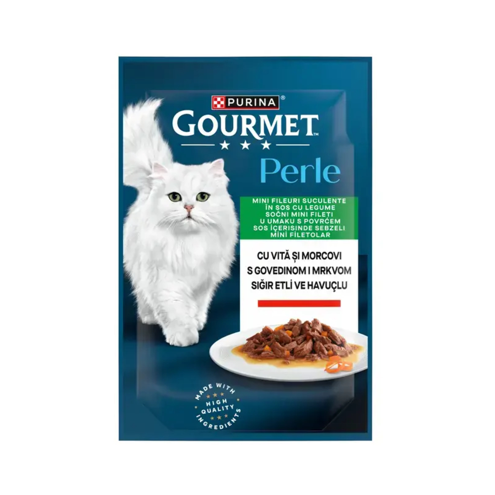 GOURMET PERLE GRILL Govedina i mrkva 85 g