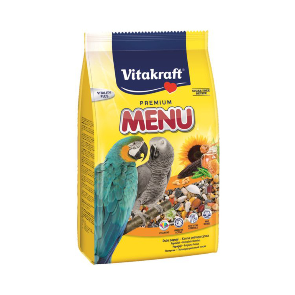 Vitakraft Hrana za velike papige Menu Vital s medom 1 kg