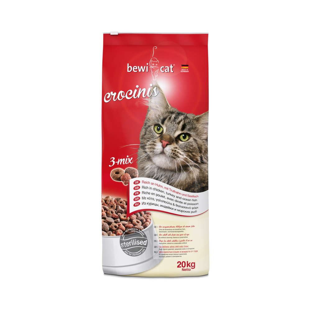 Bewi Cat Crocinis 3-Mix 20 kg