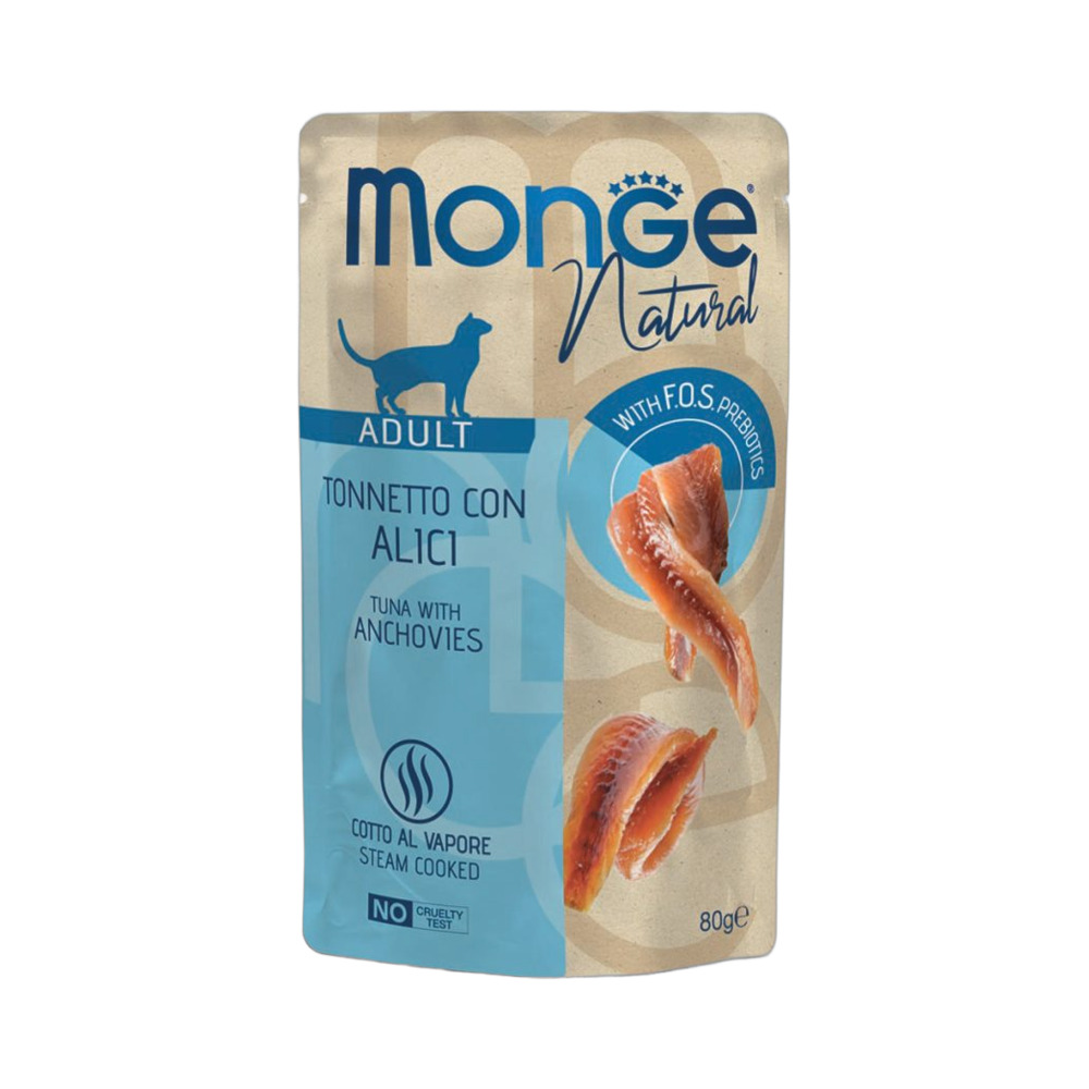 MONGE Natural tuna i inćun 80g