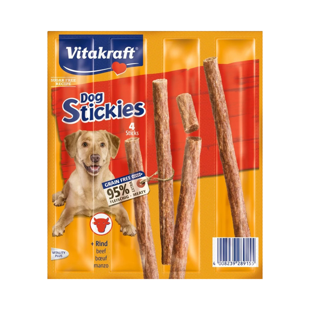 VITAKRAFT Poslastica Dog Stickies govedina 4x11g