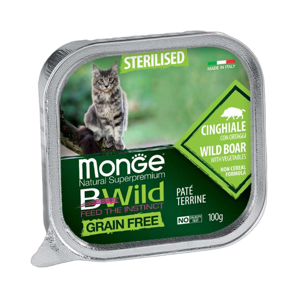 MONGE cat BW Sterilized divlja svinja&povrće 100g