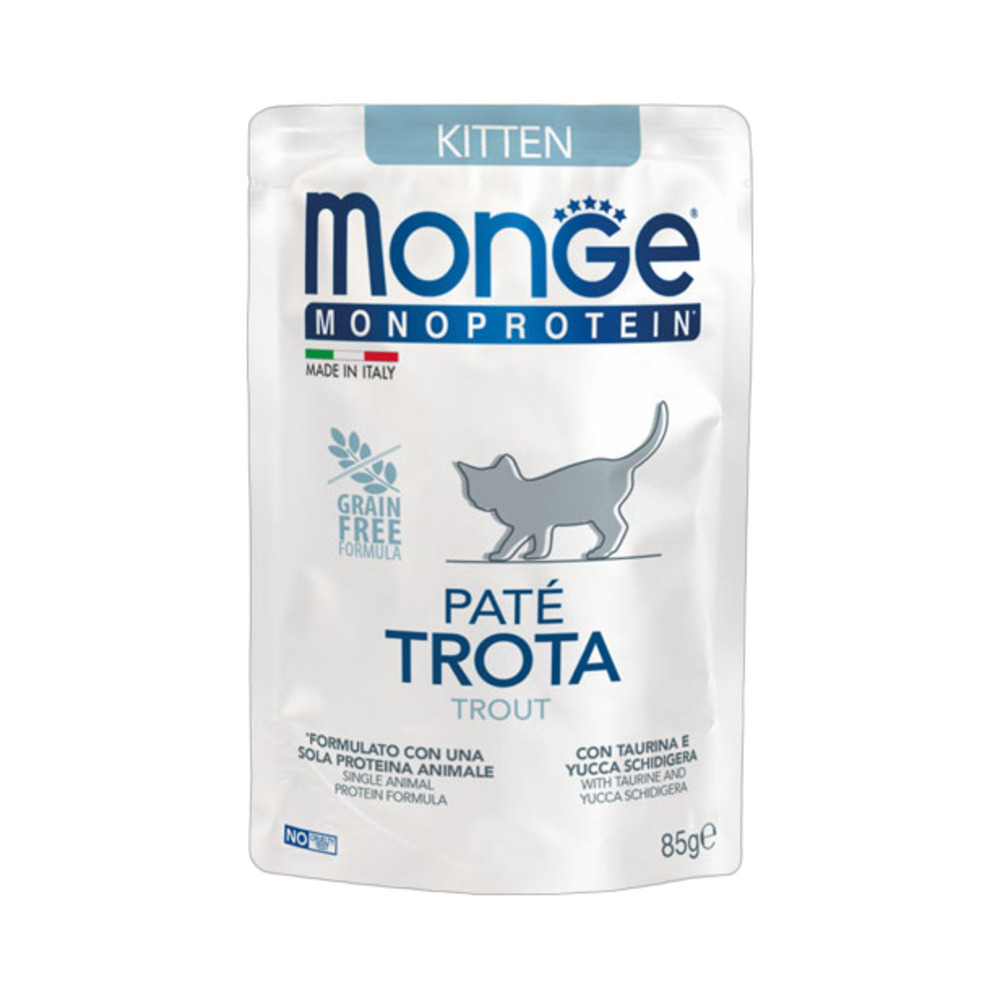 MONGE MONOPROTEIN Kitten pastrva pašteta 85g