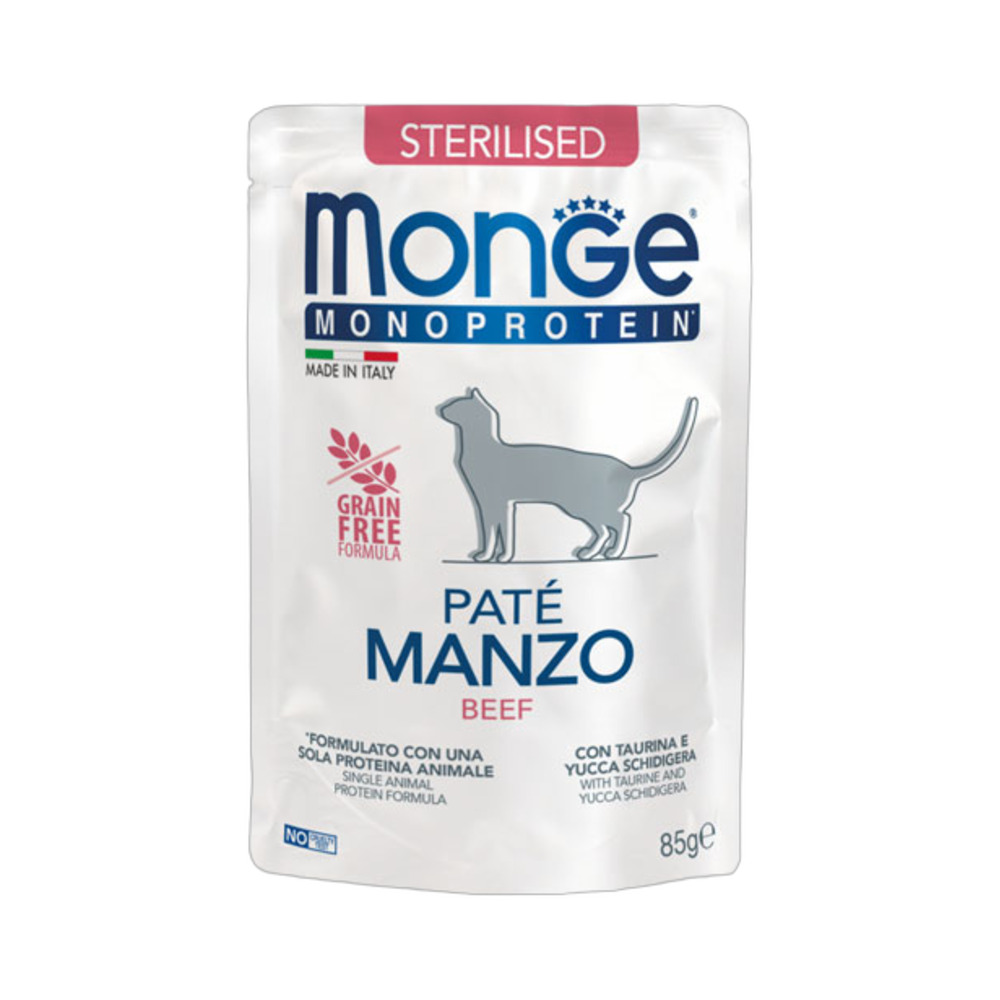 MONGE MONOPROTEIN Cat Sterilized govedina pašteta 85g