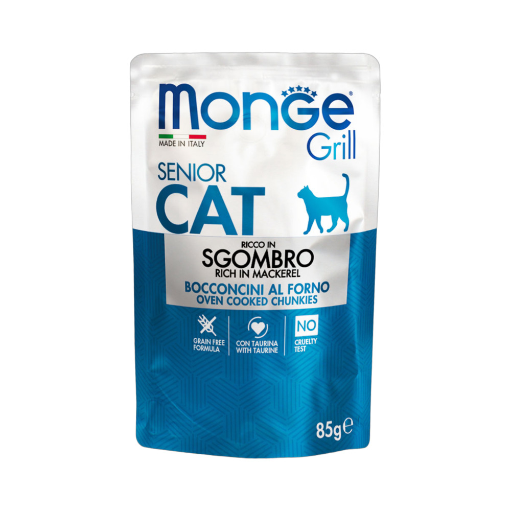 MONGE cat Grill senior skuša 85g