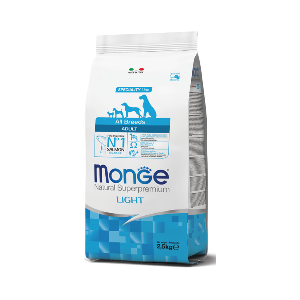 MONGE All breed LIGHT losos 2,5 kg