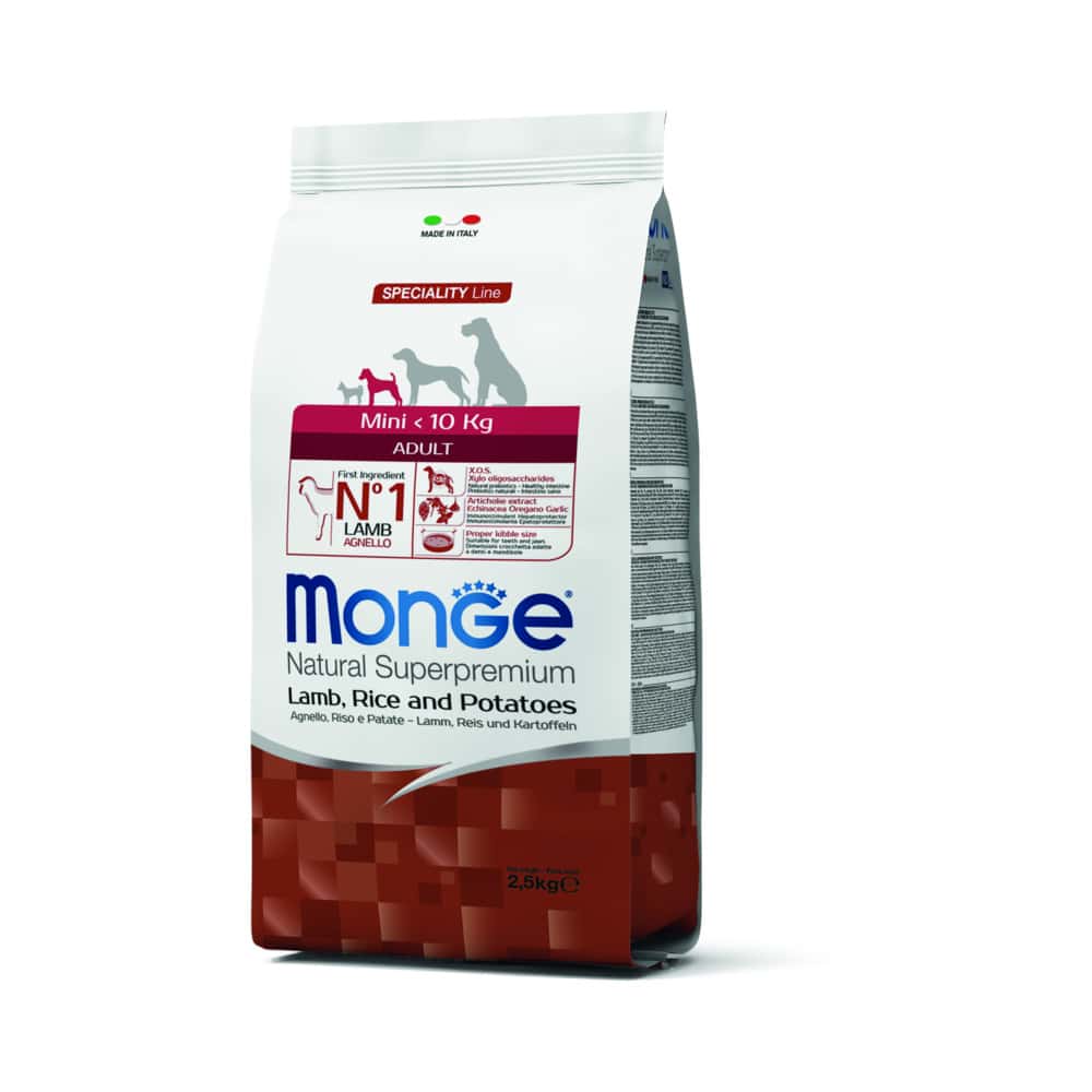 Monge Mini Adult janjetina, riža i krumpir  2,5 kg