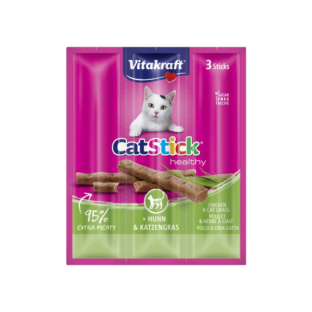 Vitakraft Poslastica Cat Stick mini piletina/mačja trava 18 g
