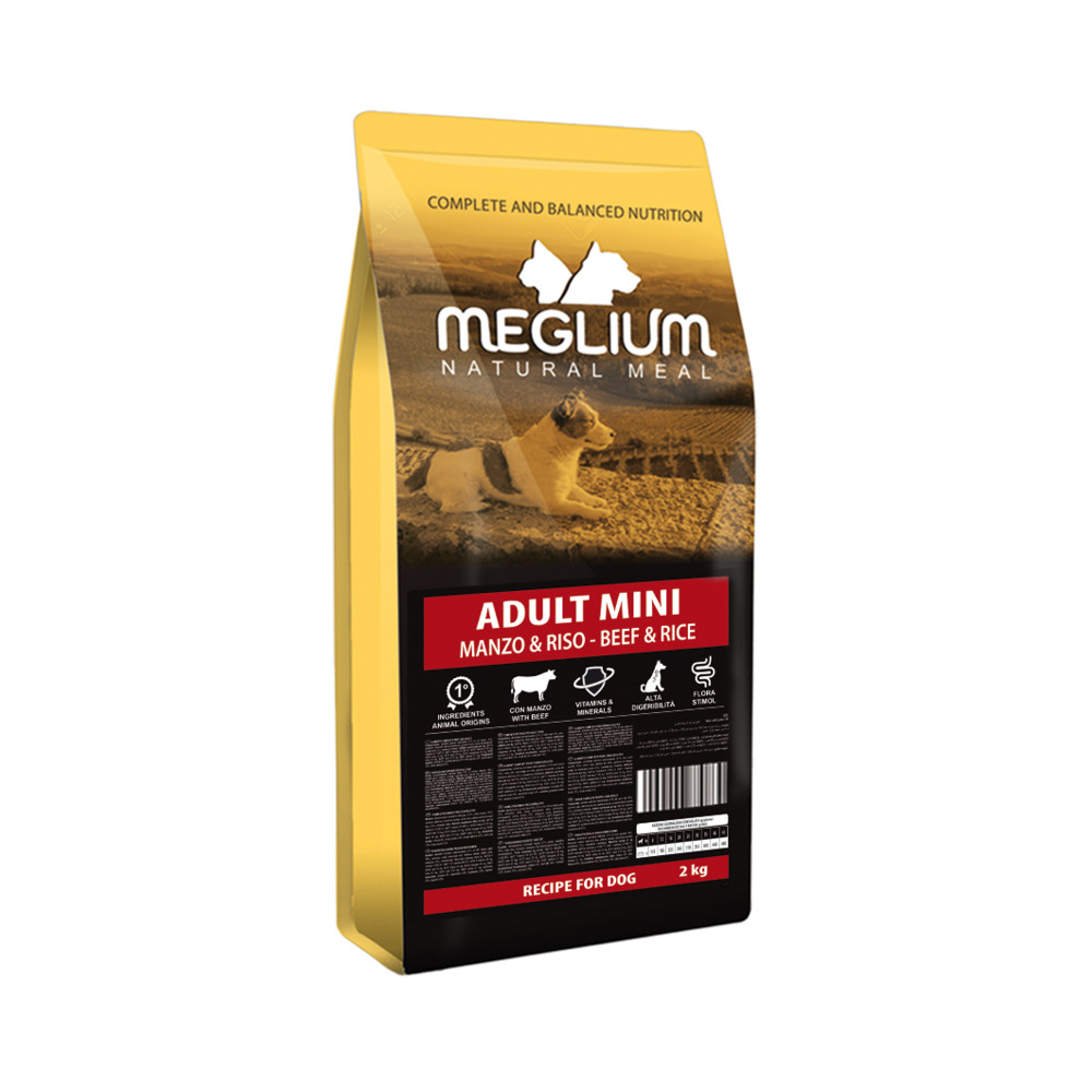 Meglium Dog Adult Mini govedina i riža 2 kg