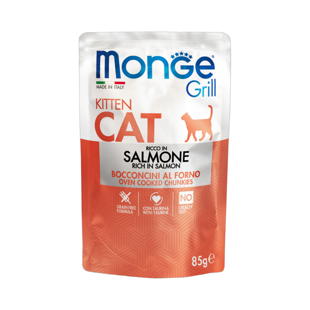 MONGE cat Grill kitten losos 85g