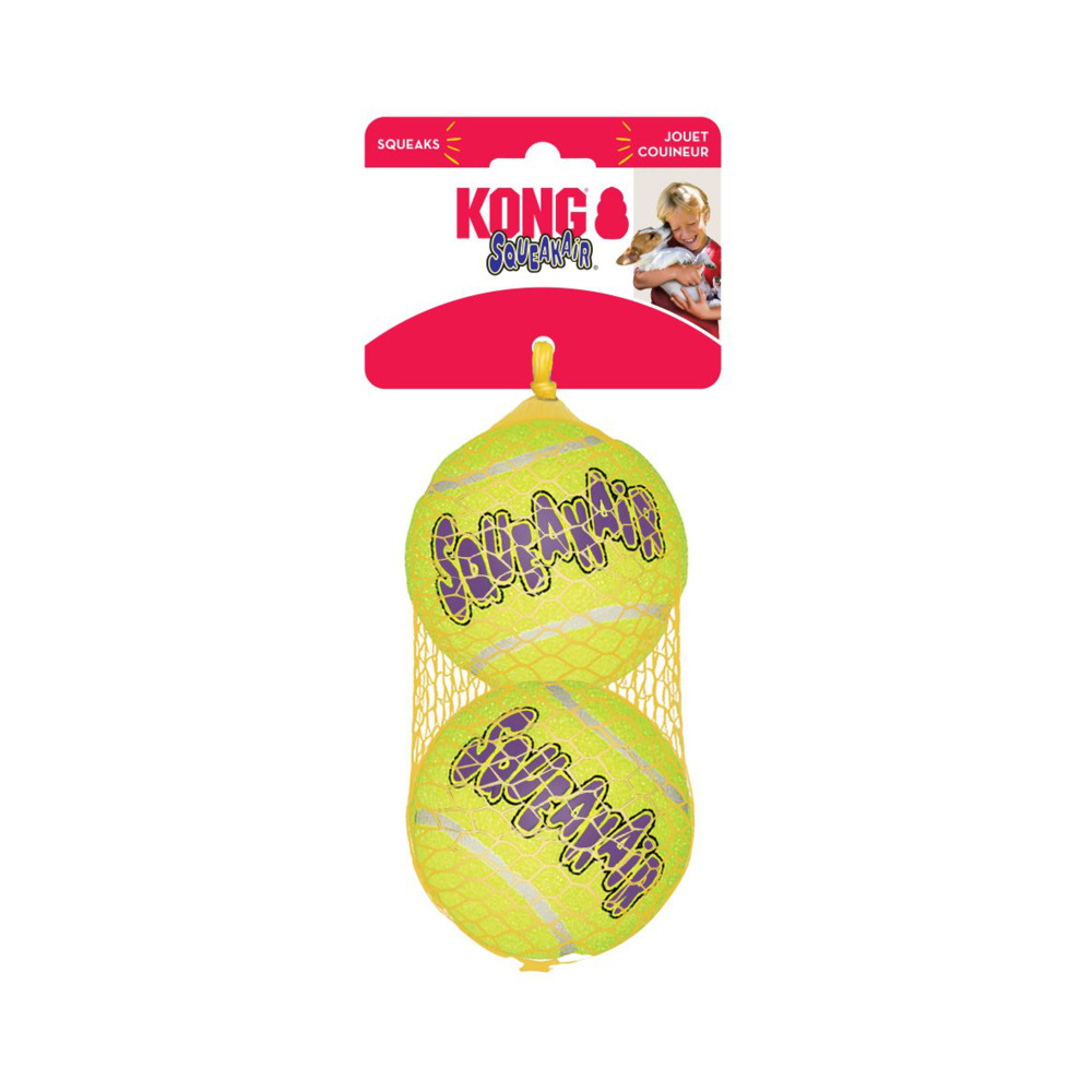 Kong Air Squeaker Tennis Ball Large 2kom