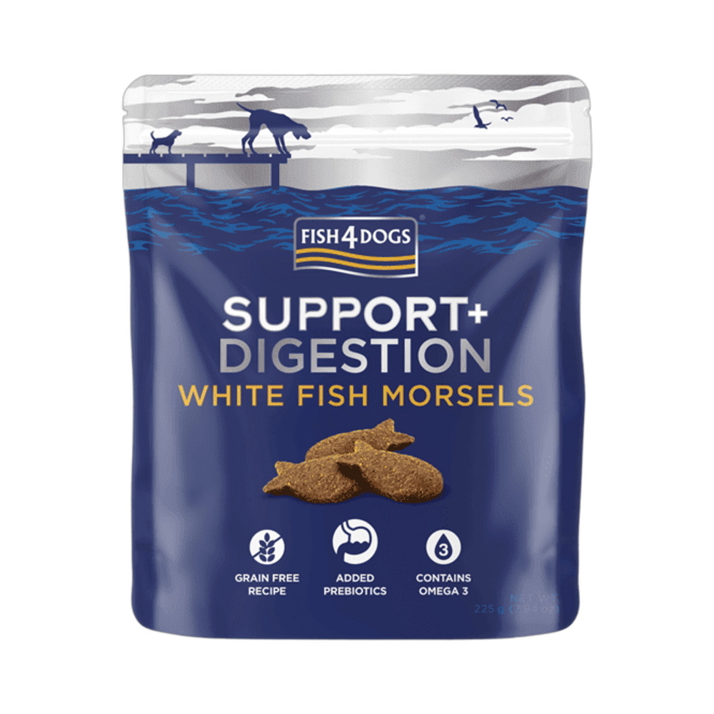 Fish4Dogs Support+Digestion bijela riba Morsels 225g