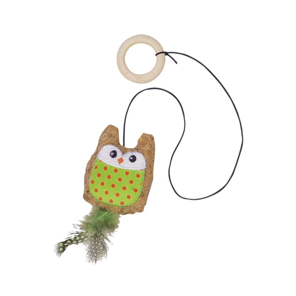 Nobby Sova s mačjom travom na špagi 55cm