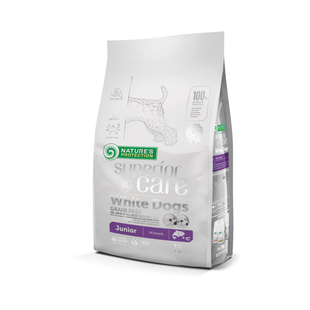 Nature's Protection White dog GF Salmon junior all breeds 1,5 kg