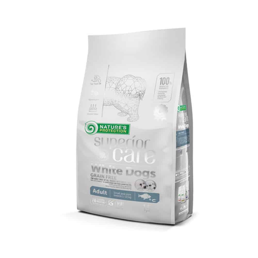 Nature's Protection White dog GF White fish adult small i mini 1,5 kg