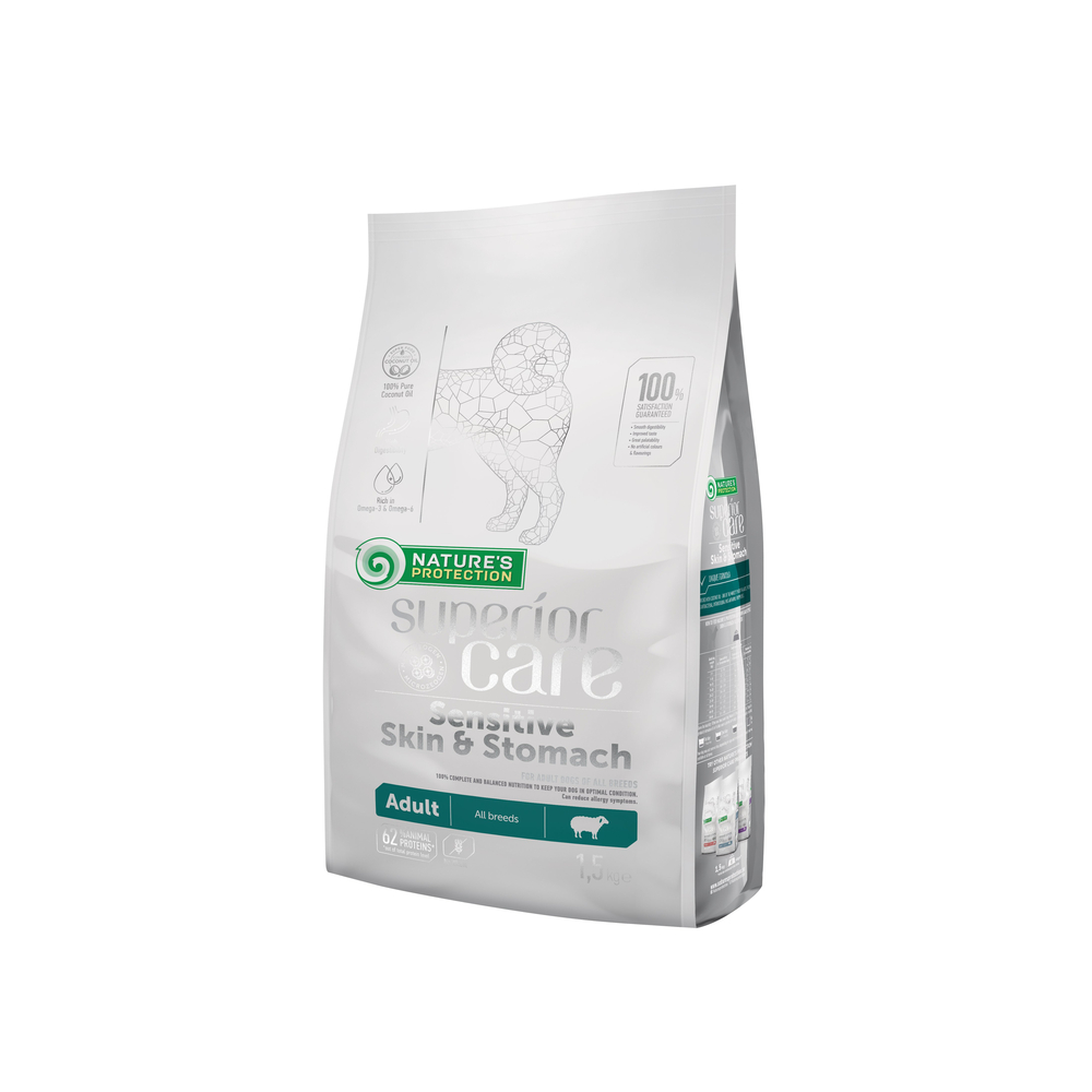 NP SC Sensitive Skin&Stomach lamb adult all breeds 1,5 kg