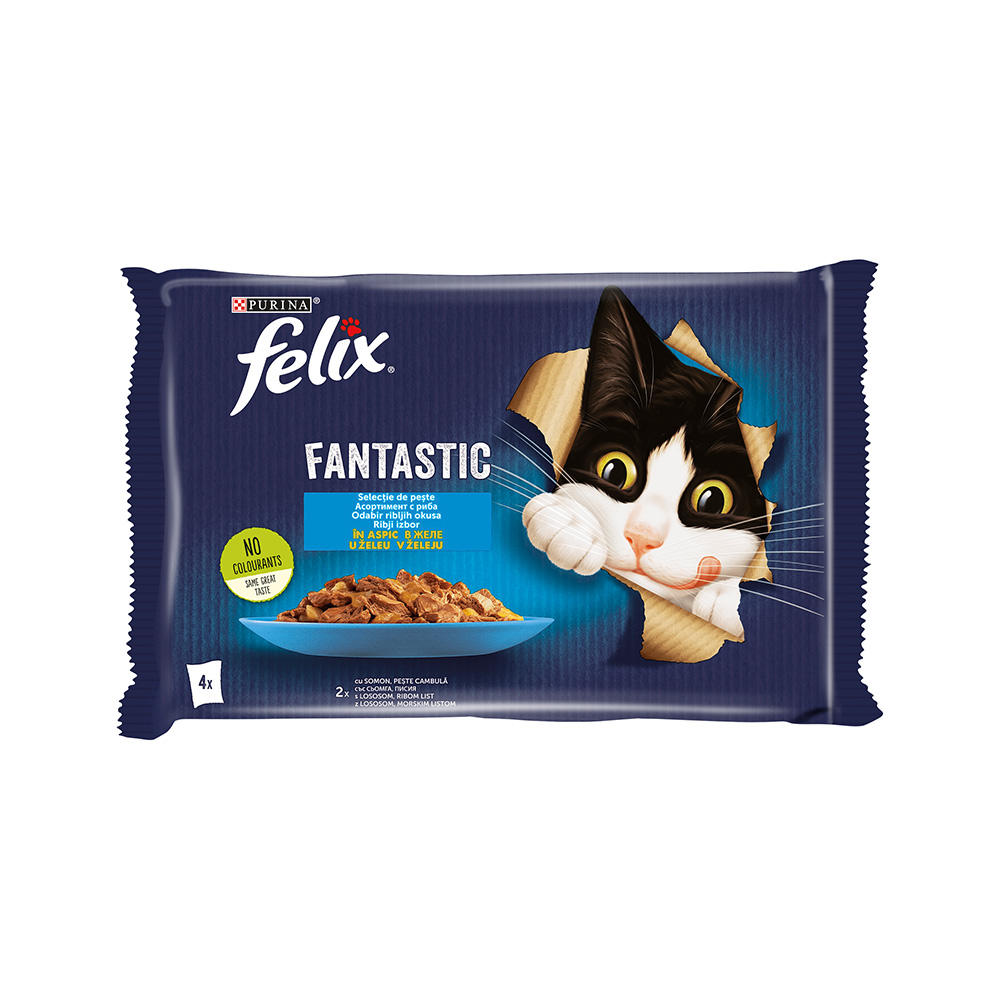 Felix Fantastic - losos i list 4x85 g