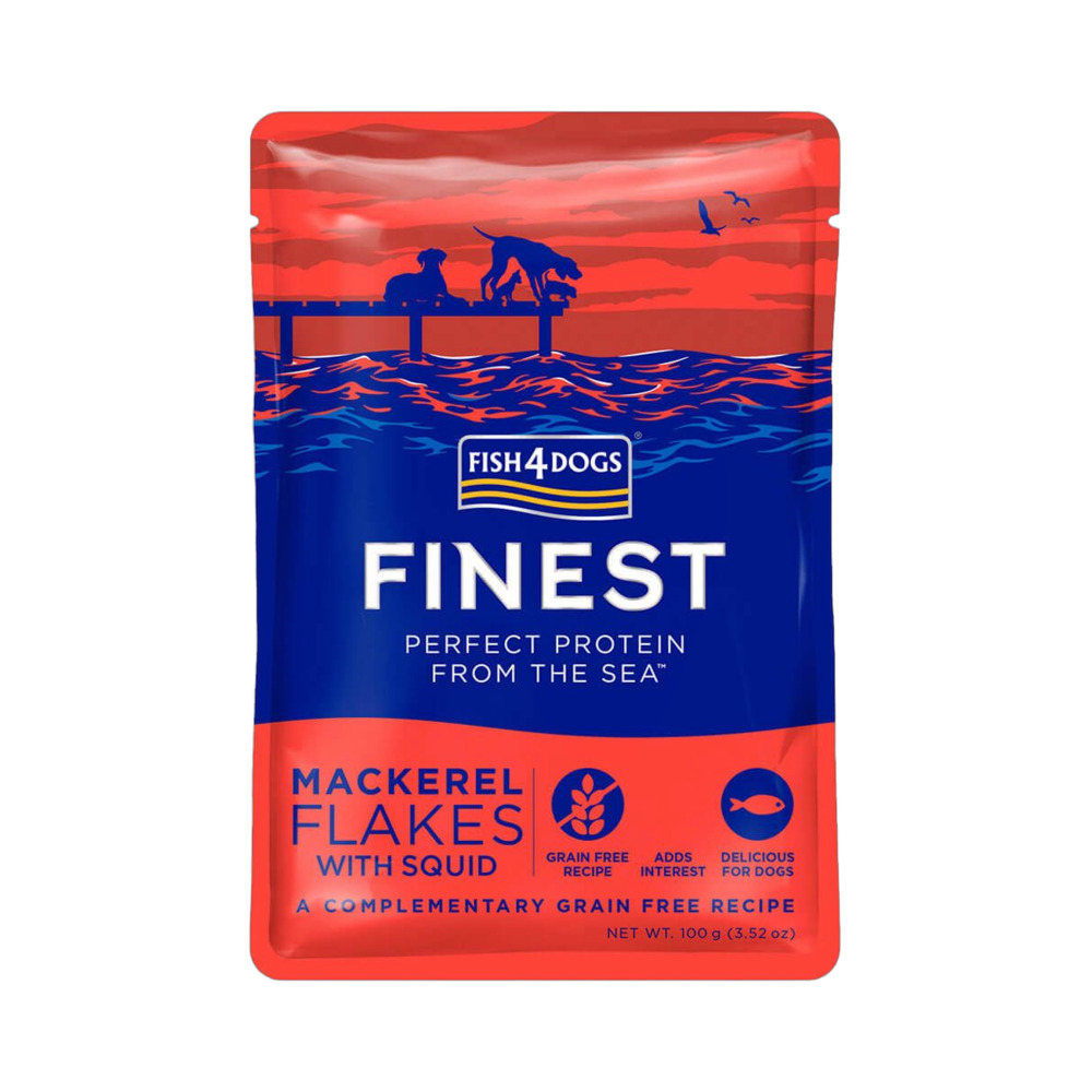 Fish4Dogs Flakes skuša s lignjama 100g