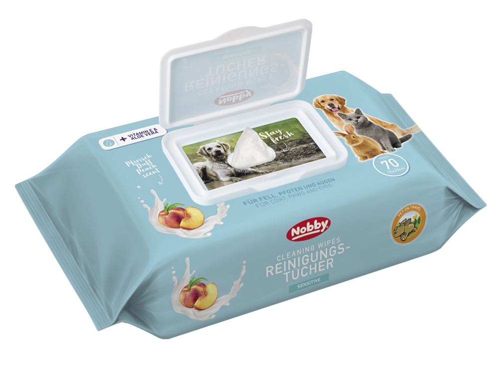 Nobby  Vlažne maramice, miris breskve 15x20cm 70kom