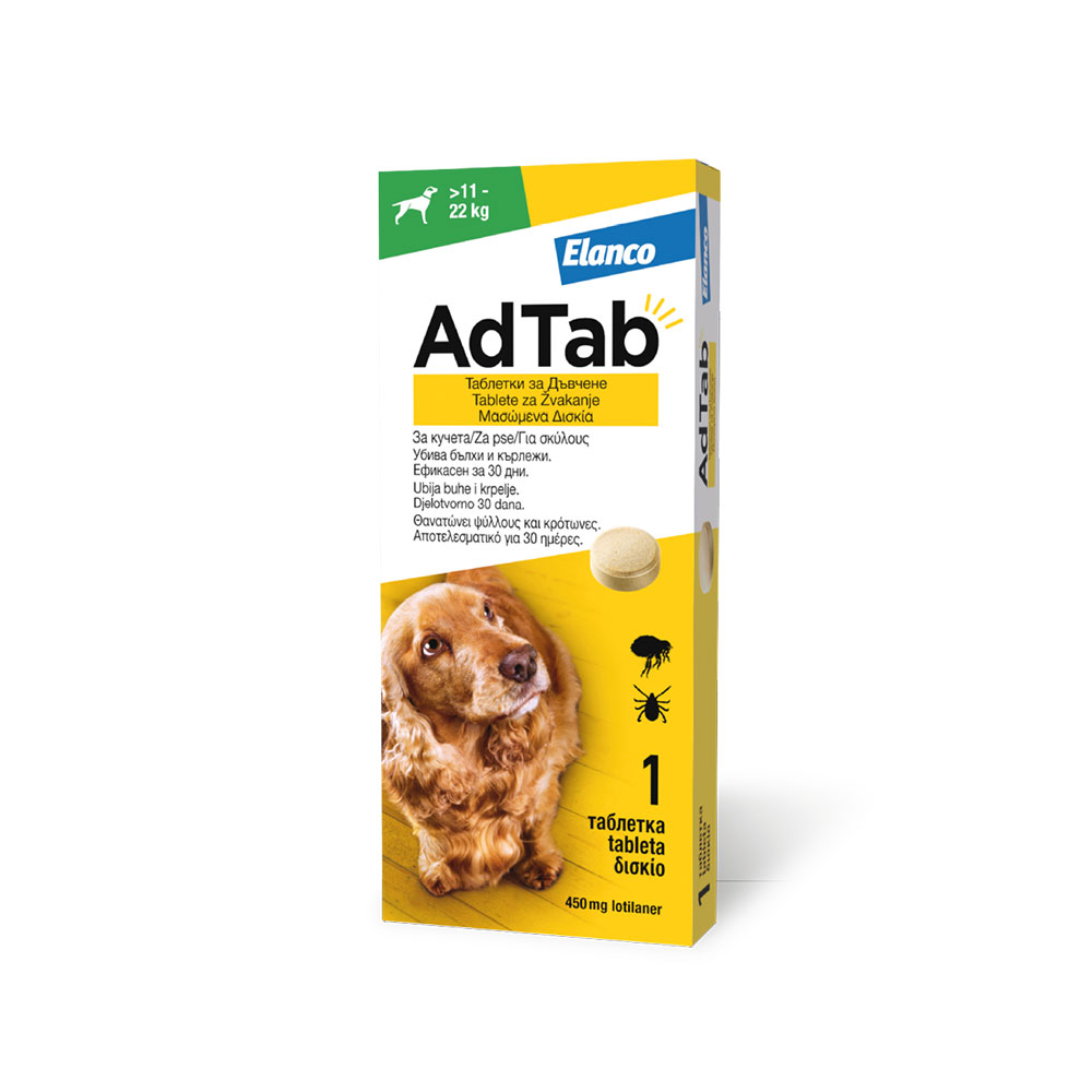 Elanco ELA AdTab za pse 450mg (>11 - 22 kg) x 1 tbl