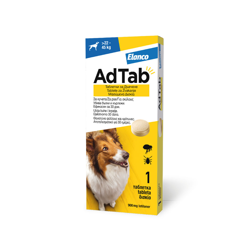 Elanco ELA AdTab za pse 900mg (>22 - 45 kg) x 1 tbl