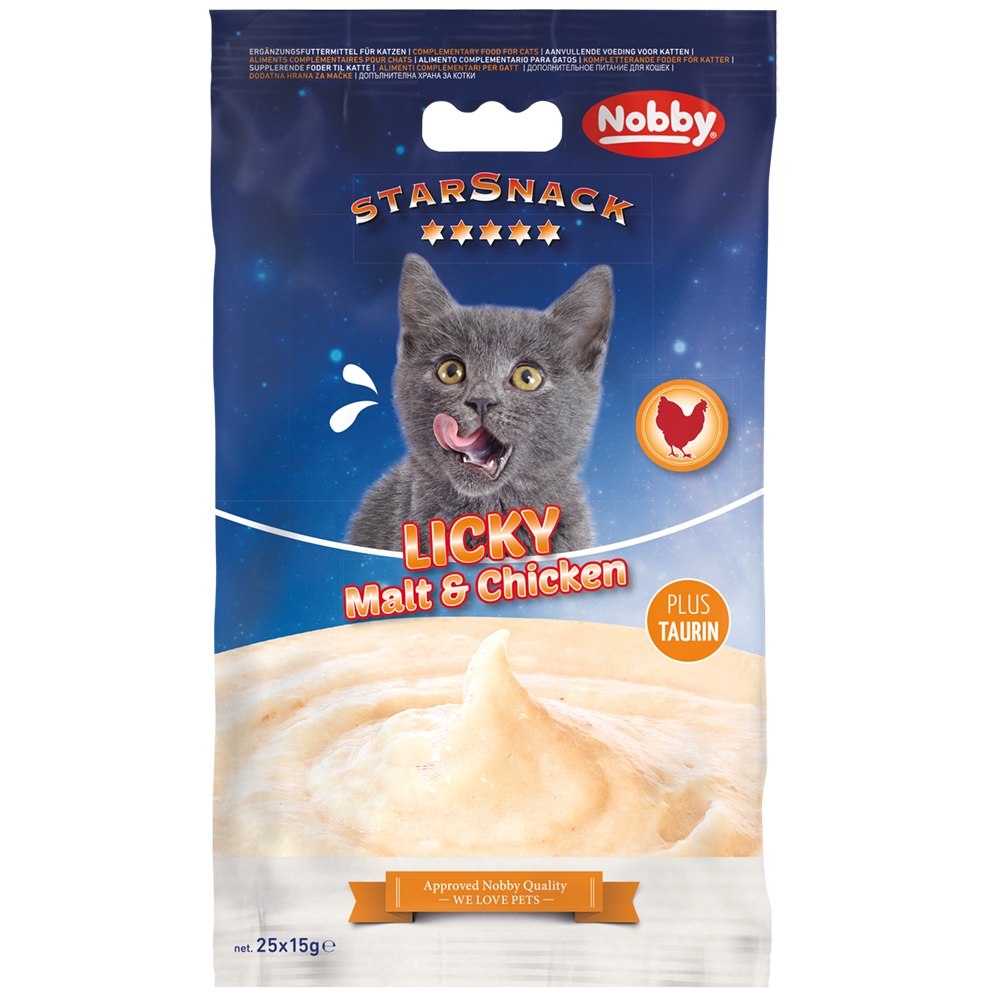 StarSnack poslastica mačka LICKY Malt i piletina 5x15 g