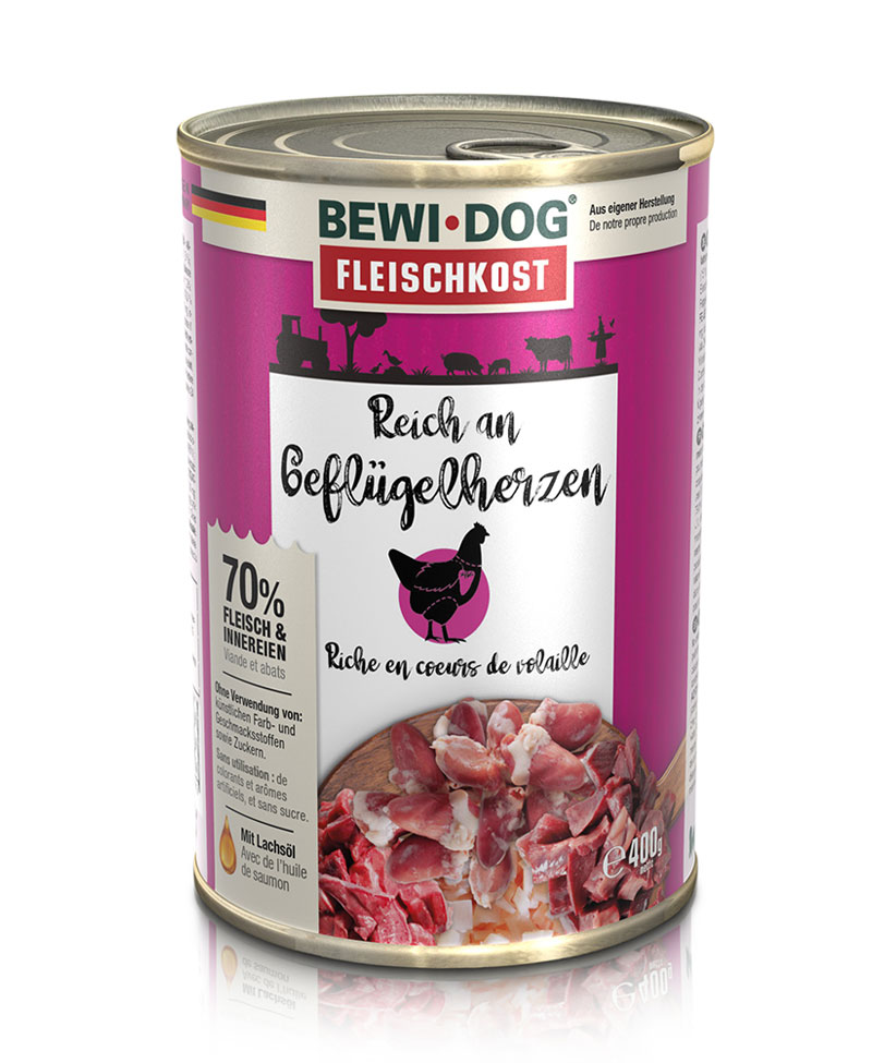 Bewi Dog Srca peradi 400 g