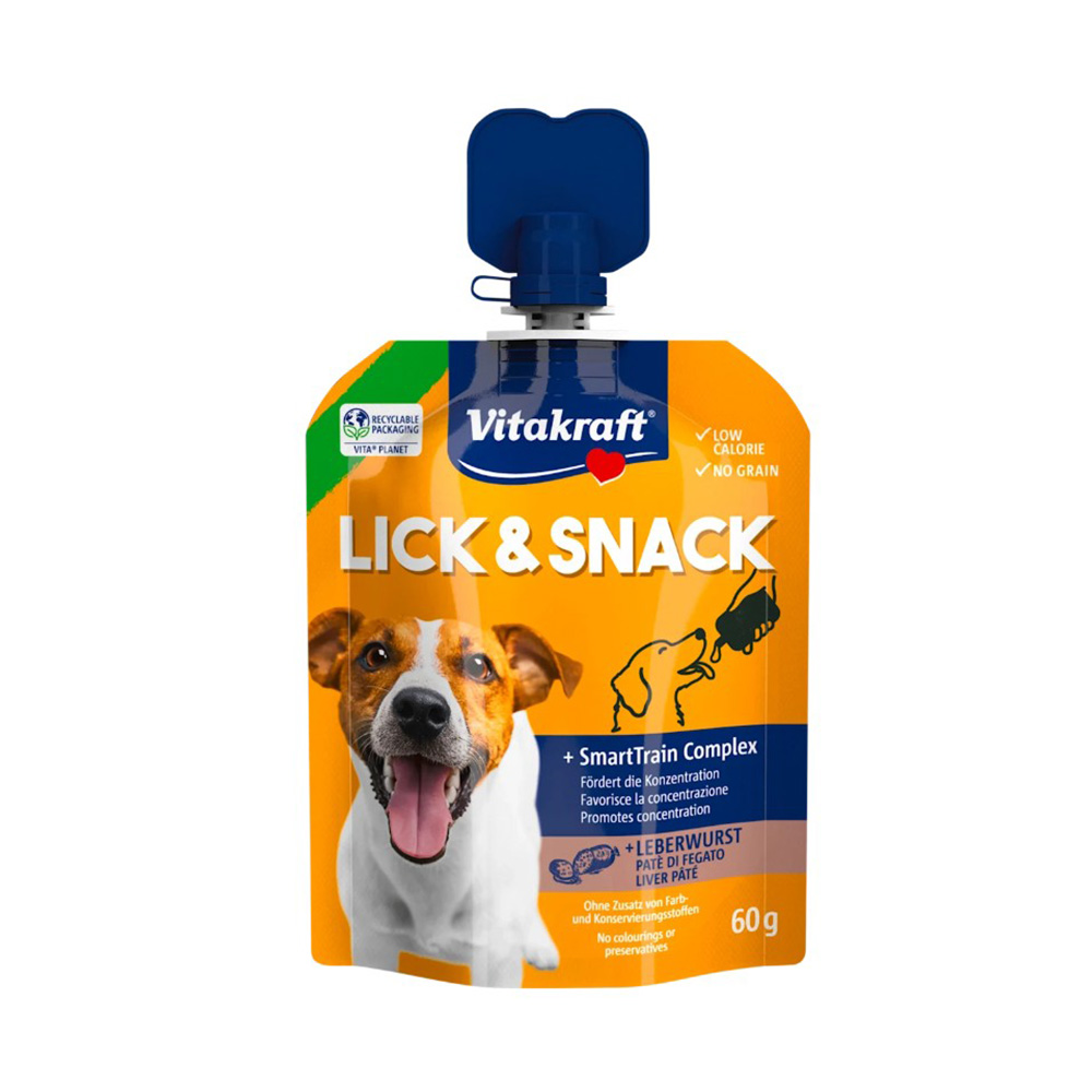 VITAKRAFT LICK&SNACK s jetrenom kobasicom 60g