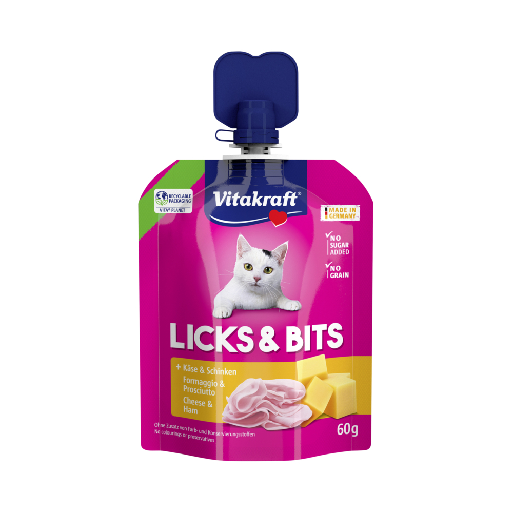 VITAKRAFT LICK&BITS šunka i sir 60 g