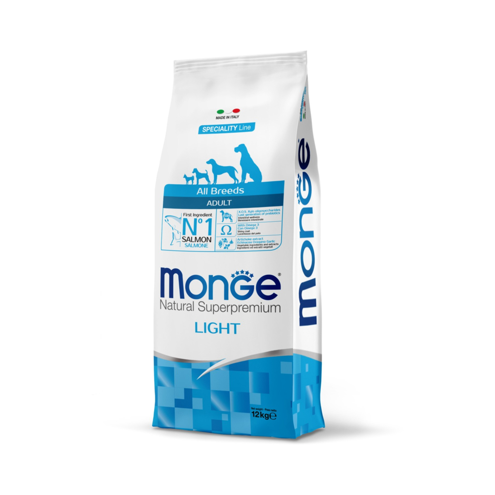 MONGE All breed LIGHT losos 12 kg