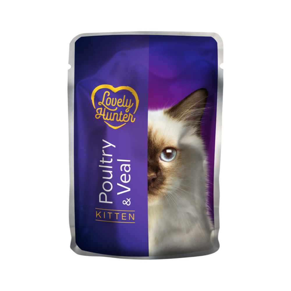 LOVELY HUNTER Kitten perad&teletina 85g