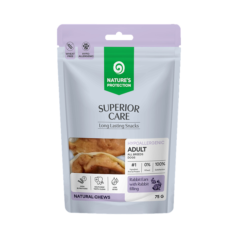 Nature's Protection Superior Care Dog All breed Zečje uho + zec 75g
