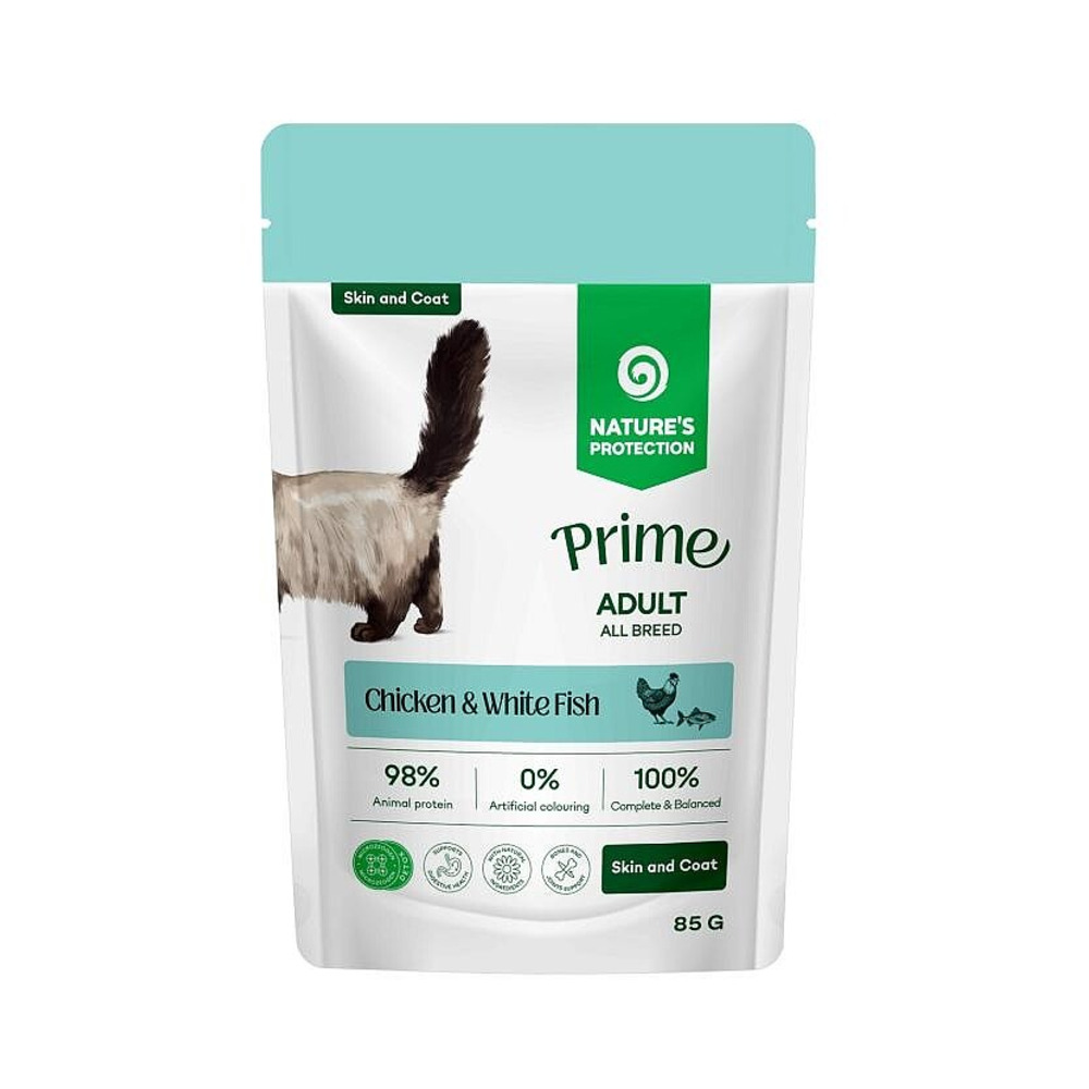 Nature's Protection PRIME Cat Skin&Coat piletina i bijela riba 85g