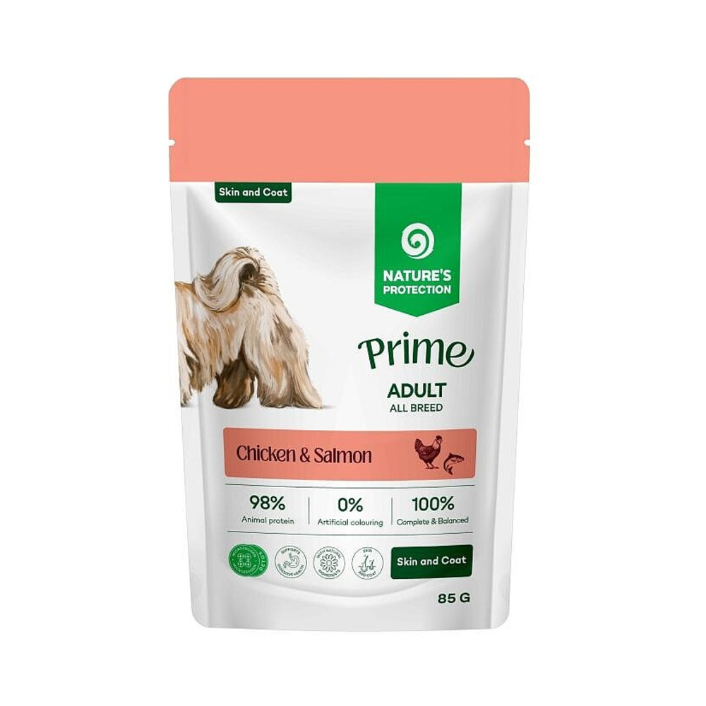 Nature's Protection PRIME Dog Skin&Coat piletina i losos 85g