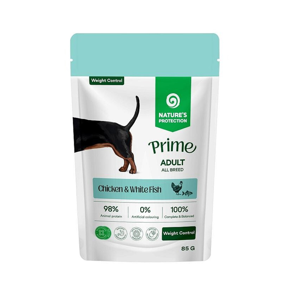 Nature's Protection PRIME Dog Weight Control piletina i bijela riba 85g