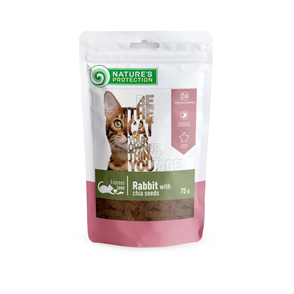 Nature's Protection Cat Poslastica zec i chia 75g